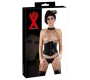 Late X Latex Waist Cincher melns XL