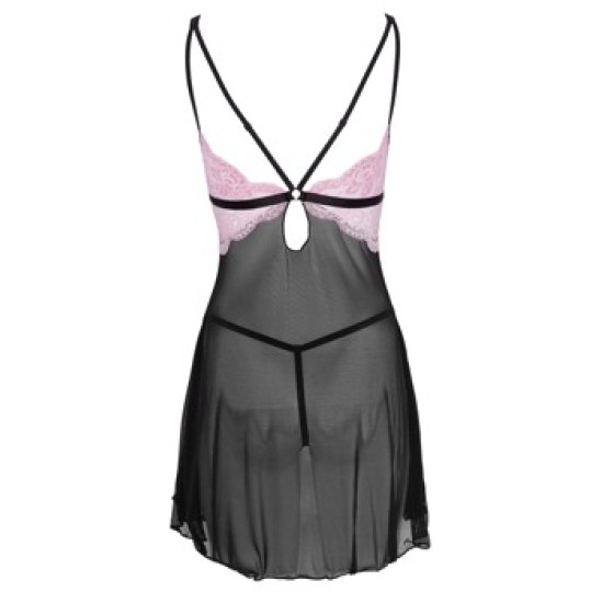 Cottelli Lingerie Babydoll black/pink M