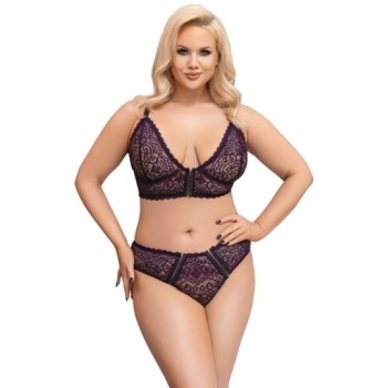 Cottelli Curves Bra Set purple XL