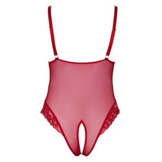 Cottelli Curves Crotchless Body red XL