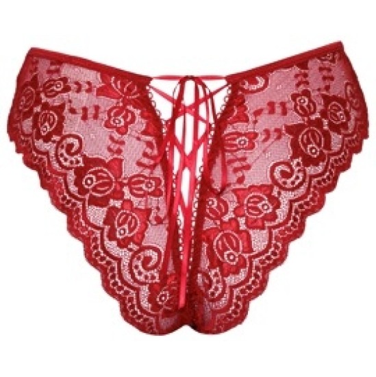 Cottelli Lingerie Raudonos kelnaitės be tarpkojų M