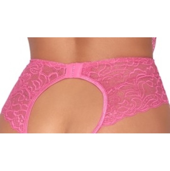 Cottelli Lingerie Korpusas atviras rožinės spalvos L/XL