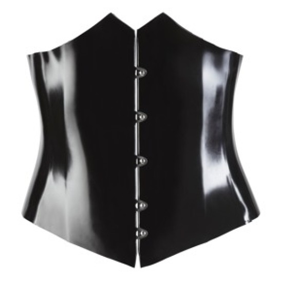 Late X Latex Waist Cincher melns XL