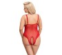 Cottelli Curves Crotchless Body punane XL