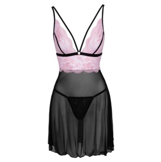 Cottelli Lingerie Babydoll black/pink M