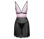 Cottelli Lingerie Babydoll black/pink M