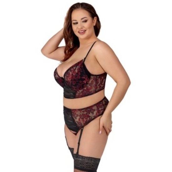 Cottelli Curves Bra Set black/red 95C/2XL