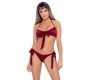 Cottelli Lingerie Бюстгальтер и трусы красные S/M