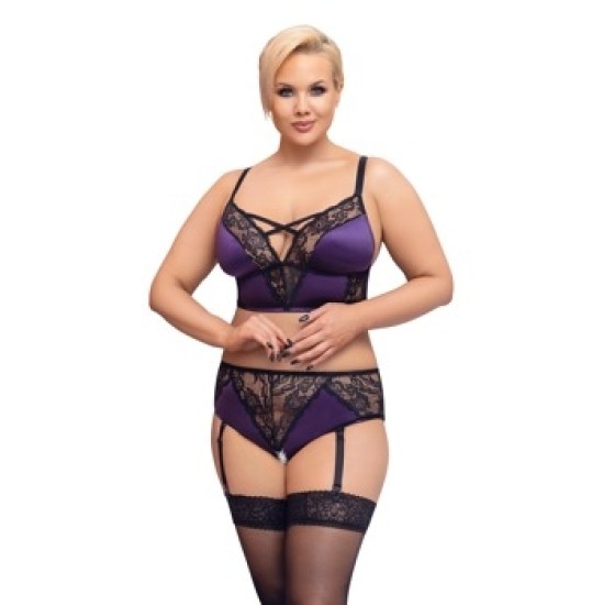 Cottelli Curves Комплект BH фиолетовый/черный3XL