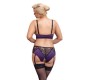 Cottelli Curves BH Set purple/black4XL