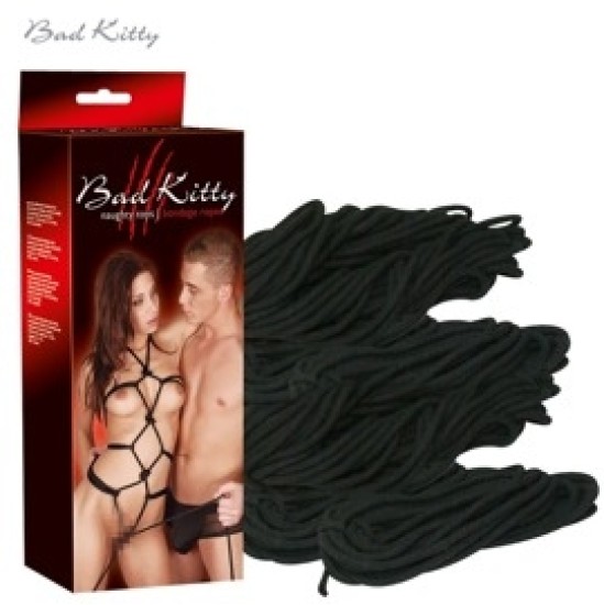 Bad Kitty Bondage Ropes juodos spalvos