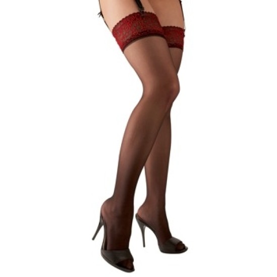 Cottelli Legwear Stockings black/red 4