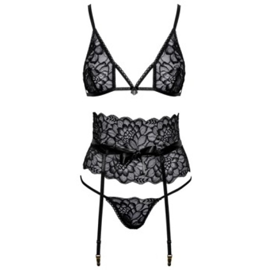 Kissable Suspender Set melns S/M