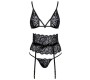 Kissable Suspender Set black S/M