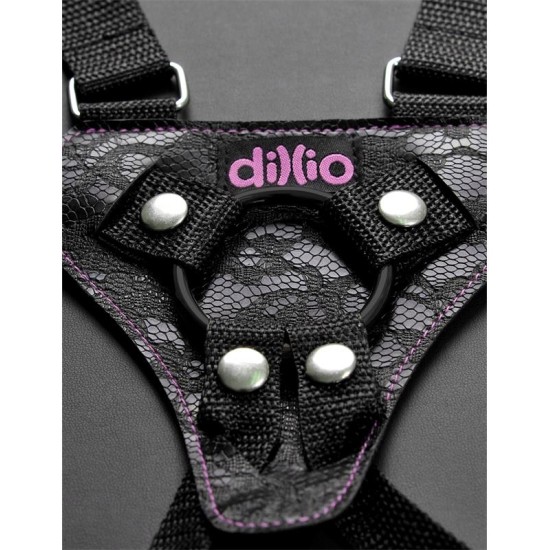 Dillio Suspenders ar Dildo 6 Pink