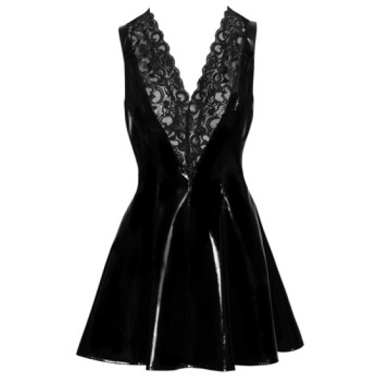 Black Level Vinyl Dress with Lace S