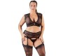 Cottelli Curves Lace Set black L