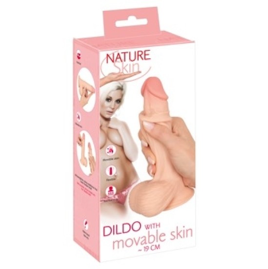 Nature Skin NS Dildo ar kustīgu ādu 19