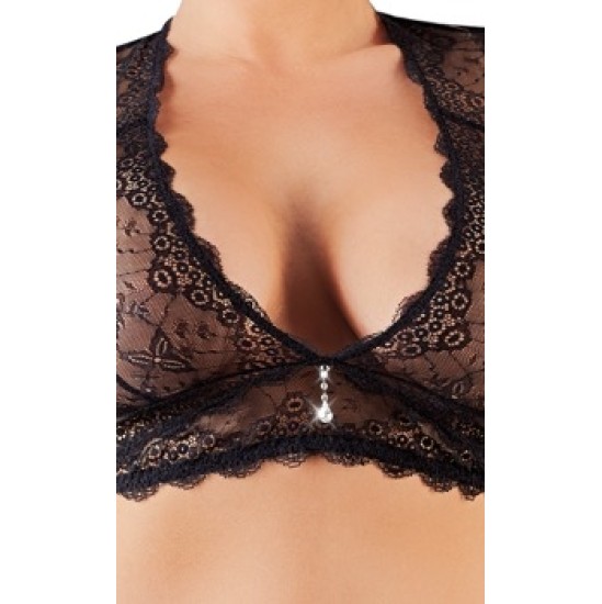 Cottelli Curves Lace Set black L