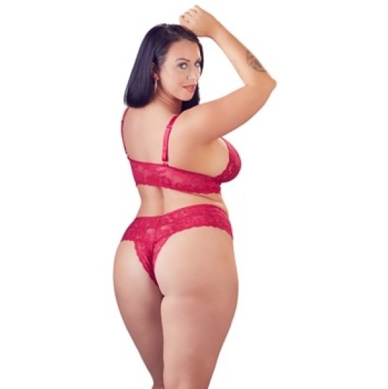 Cottelli Curves Bra and Red Briefs XL