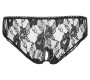 Cottelli Lingerie Juodos XL kelnaitės tarpvaisiais