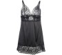 Subblime Babydolls SUBBLIME - BABYDOLL WITH FLORAL PRINT CHEST BLACK L/XL