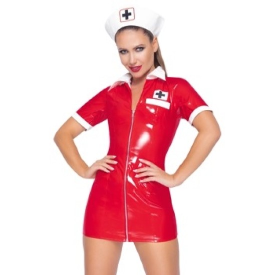 Black Level Vinüül Nurse punane XL