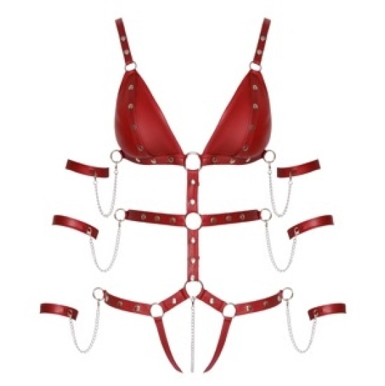 Bad Kitty Strap Body red L