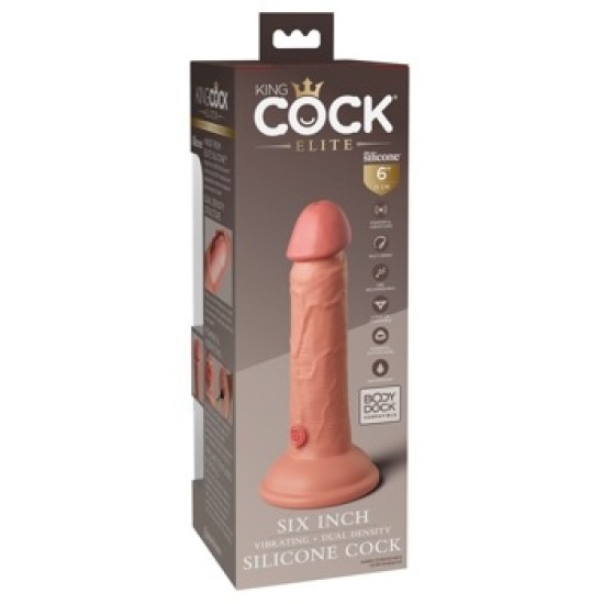 King Cock Elite KCE 6 DD Vibrating Cock Light