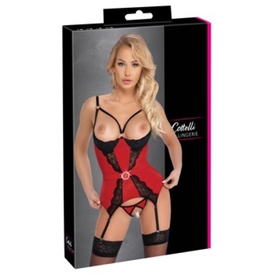 Cottelli Lingerie Cami Suspenders sarkans L