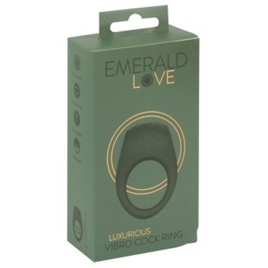 Emerald Love Prabangus vibruojantis gaidžio žiedas