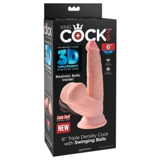 King Cock Plus 6 colių TDC su siūbuojančiais kamuoliais