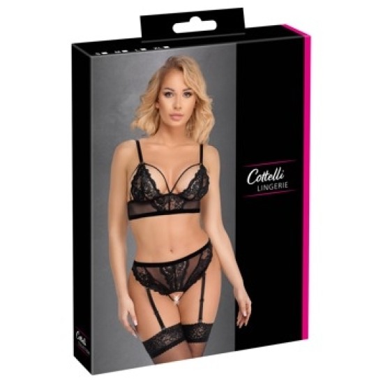 Cottelli Lingerie Rinnahoidja ja stringid must M