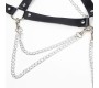 Subblime Fetish SUBBLIME - HARNESS BRA WITH CHAINDETAIL ONE SIZE