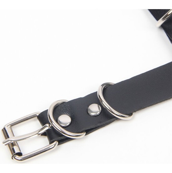 Subblime Fetish SUBBLIME - HARNESS BRA WITH CHAINDETAIL ONE SIZE