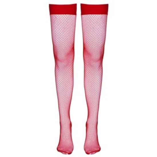 Cottelli Legwear Sarkanas pieturas zeķes S