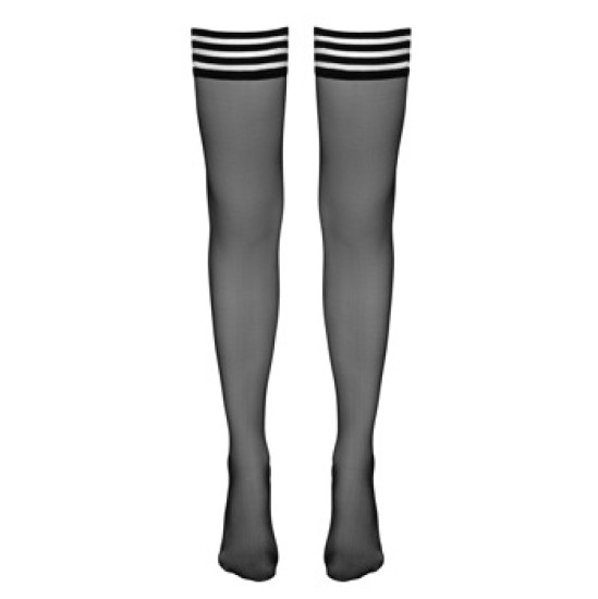 Cottelli Legwear Melnas piekaramās zeķes 3