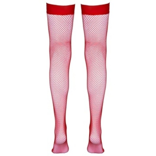 Cottelli Legwear Sarkanas pieturas zeķes S