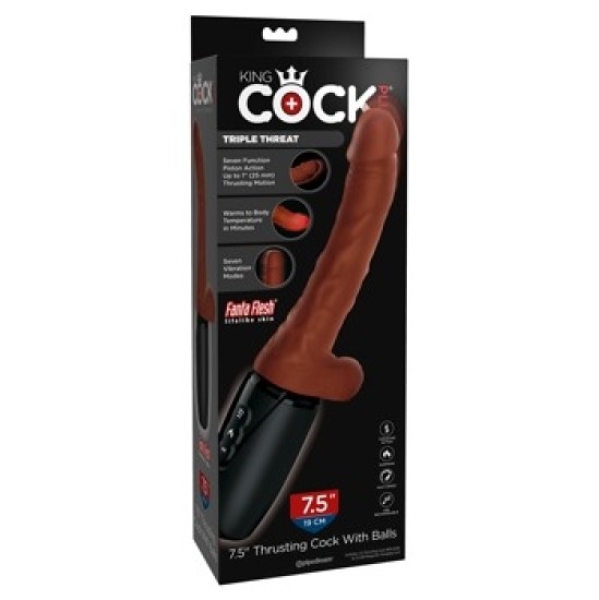 King Cock Plus KCP 7.5 Thrusting w balls Brow