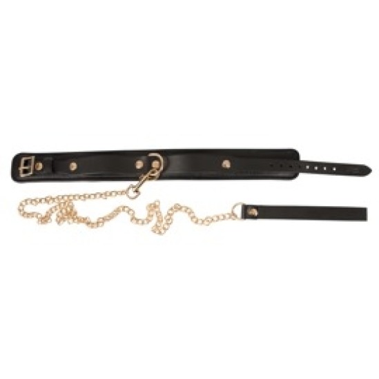 Wild Thing By Zado Leather Collar and Leash gold