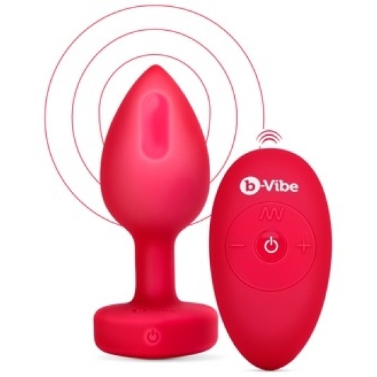 B-Vibe Vibrējošs sirds spraudnis M/L Sarkans