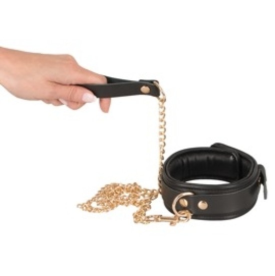 Wild Thing By Zado Leather Collar and Leash gold