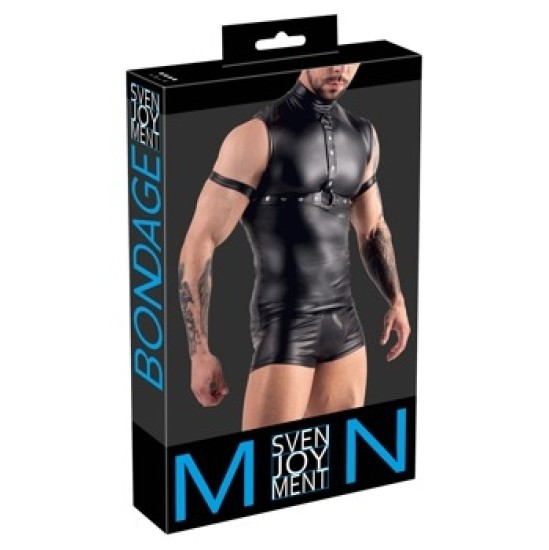 Svenjoyment Bondage Vīriešu tops, melns S