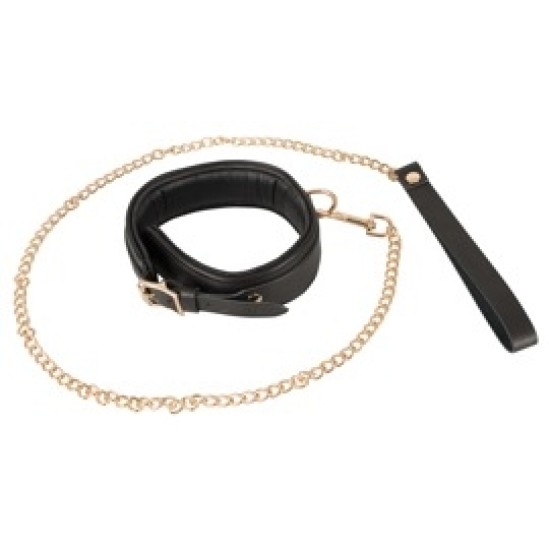 Wild Thing By Zado Leather Collar and Leash gold