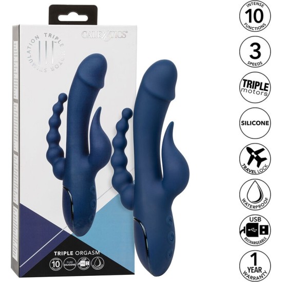 California Exotics VIBRATOR TRIPLE ORGASM BLUE