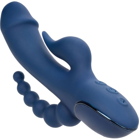 California Exotics VIBRATORS TRĪŠKĀRTĪGS ORGASM ZILS