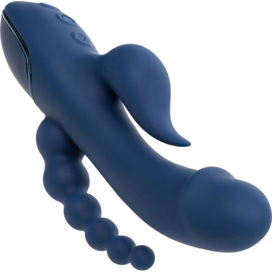 California Exotics VIBRATORS TRĪŠKĀRTĪGS ORGASM ZILS