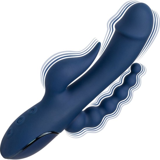 California Exotics VIBRATORS TRĪŠKĀRTĪGS ORGASM ZILS