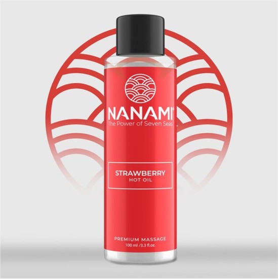 Nanami Hot Oil Massage Sweet Strawberry Aroma Heat Effect 100 ml