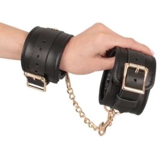 Wild Thing By Zado Leather Handcuffs gold